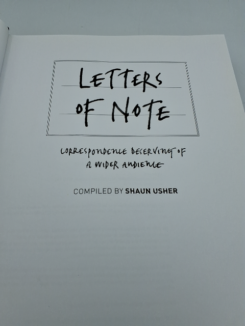 Bog: Letters of Note (engelsk)